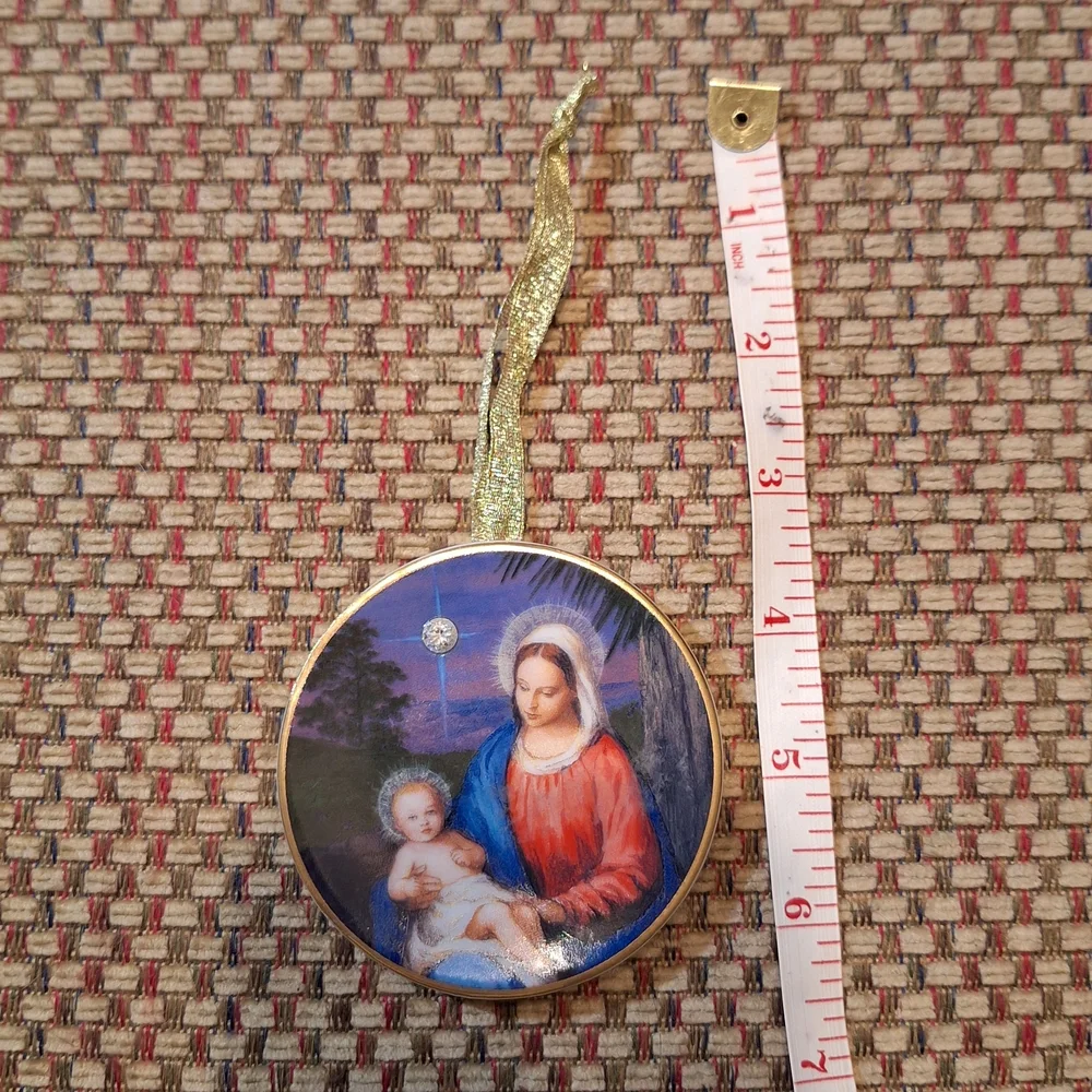 Collectible Avon Star Of Bethlehem Nativity Porcelain 1998 Ornament W/ 24K